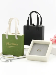 1/4pcs Simple Ins Style Portable Drawer-Shaped Jewelry Packaging Box Handheld Drawer Box For Rings, Earrings, Necklaces, Bracelet Christmas Small Gift Jewelry Box Back To School