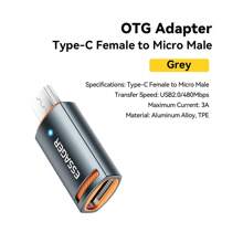 ESSAGER Adattatore OTG 5A, da USB a Type C, convertitore USB, trasmissione ad alta velocità a 5Gbps, per telefono cellulare e computer