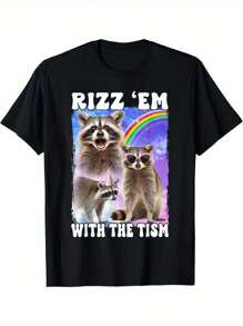 Rizz 'Em With The Tism T-Shirt, Men's Classic Short Sleeve T-Shirt – Durable, Stylish, And Comfortable – Perfect For Casual Day Trips, Relaxing, Or Socializing