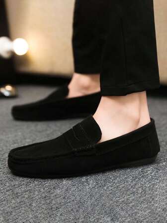 男士新款时尚乐福鞋，经典舒适正装鞋，一脚蹬，轻便驾驶莫卡辛鞋（注意：乐福鞋尺码偏小，脚较大的顾客建议选购大一码）