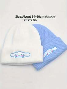 1pc Sanrio Hello Kitty & Friends Embroidered Knitted Hat - Warm Winter Warm, Hand Wash Feasible, Perfect Christmas Gift, Party Decoration