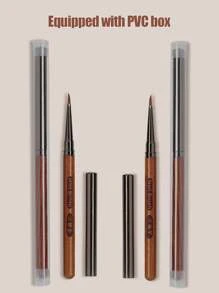 klimonla 1 支美甲笔，檀香杆带盖，三角笔，彩色绘图笔，蝴蝶绘图笔，花瓣和叶子浮雕笔，美甲工具 - 棕色 - 查看 6