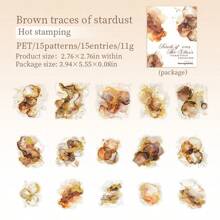 have a good day 1 Gói 15 Miếng Dán Dập Màu Nước Pha Trộn Màu Vàng Trang Trí Ốp Điện Thoại Thẩm Mỹ Sổ Lưu Niệm Tự Làm Nhật Ký Thủ Công Sổ Ghi Chép Nhật Ký Vật Liệu Văn Phòng & Trường Học - 1 gói hàng - Xem 16