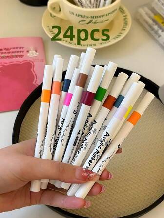 24-Color Acrylic Paint Marker Set For Painting Art, Waterproof And Non-Bleeding, DIY,  And Washable, Perfect For Easter/Christmas/Birthday Presents