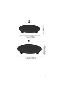 Soporte de vela redondo de hierro nórdico, adecuado para decoración de restaurantes, arreglos de boda, exhibición de velas (Tamaño: S: 0.6in*2.7in/M: 3.9in*0.6in)