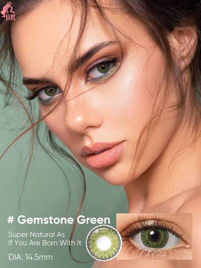 Par de lentes de contacto decorativas sin graduación (6 meses de uso) - Lentes de contacto de colores, 24 horas de humectación, Diseño ultra cómodo, Cómodas de llevar para uso diario, citas y fiestas, Pinzas y otras herramientas incluidas en el paquete. (Los colores se envían al azar, cuidado si te importa)