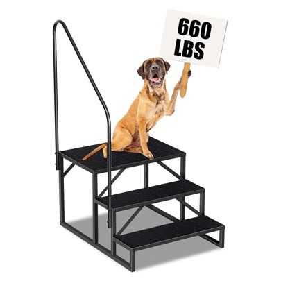 Escalera 2/3/4/5/6 peldaños con Asa, Eescadote Antideslizante para Autocaravana, Estanteria Escalera Litera Caravana de Acero máx 300 kg