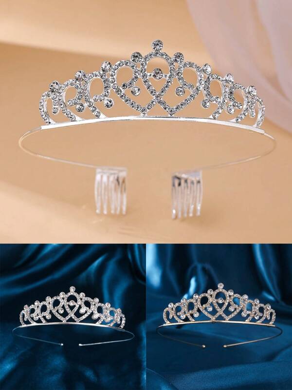 1 Stück Braut-Hochzeitsparty-Krone, mit funkelndem Material und exquisiter Verarbeitung, um den Glanz der Braut zu verstärken. Perfekt zum Hochzeitskleid passend, als Symbol der Glückseligkeit und Schaffung einer romantischen, märchenhaften Atmosphäre zur Hochzeitsfeier. Halloween