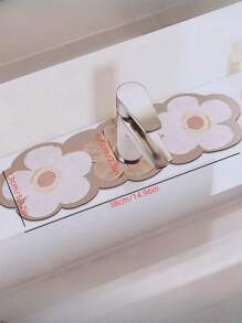 1 pièce Design Fleur diatomite Robinet Tapis Absorbant Pour Lavage Des Mains Lavabo , Cuisine Lavabo , Salle De Bain Lavabo , Anti-Éclaboussures Et