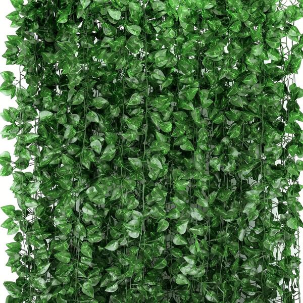 36 Pack Artificial Ivy Fake Vines,Ivy Garland Greenery Garland Fake Hanging Plants Vines Aesthetic Green Leaves For Bedroom Wedding Party Garden Wall Room Decor