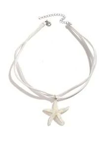 1 Pieza Nuevo Y Moderno Collar Con Colgante En La Forma De Estrella De Mar Adecuado Para Mujeres En La Playa