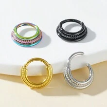 16G 鼻中隔环 316L 不锈钢鼻环 身体穿孔首饰 适用于鼻中隔/鼻子/耳垂 - 不锈钢软骨耳环 男女皆宜