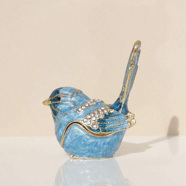1pc Animal Bird Jewelry Box Creative Wedding Decor Ornament, Bird Design Jewelry Storage Box, Decorative Box