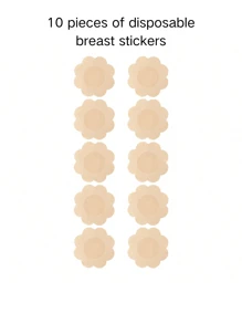 3 对不同形状隐形自粘式胸罩内衣配件，露背聚拢胸罩，可重复使用硅胶罩，乳头胸罩 - 彩色 - 查看 22