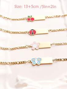 Vòng tay thép không gỉ hình bướm hoa anh đào khắc tên theo yêu cầu, quà tặng tựu trường, quà tặng mùa đông cho bé trai và bé gái, quà tặng Ngày Valentine, trang trí, khắc tinh tế, thời trang trẻ em, gọn gàng, đầy màu sắc, hiện đại, dễ thương Kawaii, đáng yêu, tùy chỉnh, độc đáo, quà tặng cho bé, quà tặng dễ thương cho bé, thời trang trẻ nhỏ, quà tặng lý tưởng cho anh ấy, gia đình, bạn bè, con gái, con trai, cô ấy, nhân Ngày thiếu nhi, trang trí, chữ cái, thời trang, hiện đại, đầy màu sắc, tùy chỉnh, cá nhân hóa, độc đáo, quà tặng theo yêu cầu, quà tặng lý tưởng cho anh ấy, quà tặng lý tưởng cho cô ấy, con trai, con gái, đồ dùng du lịch. - Vàng - Xem 3