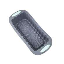 1 pieza Molde de silicona gris para pastel de gasa rectangular redondo resistente a altas temperaturas Bandeja de horneado Juego de moldes para pan tostado y donas - Gris - Ver 12