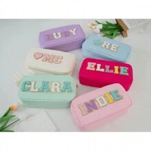 Personalized Monogram Travel Makeup Bag, Nylon Patch Toiletry Pouch, DIY Gift Handbag - Multicolor - View 2