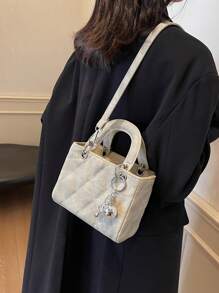 Dedoo Mẫu túi xách cao cấp nhỏ nhắn và thanh lịch mới ra mắt năm 2025 dành cho nữ, thời trang và nhẹ nhàng, bán chạy nhất, túi xách đính đá, túi đeo vai và túi xách tay, phù hợp cho kỳ nghỉ xuân/hè, cuộc sống sinh viên, đi làm hàng ngày, quà Giáng sinh, tiệc tùng và đám cưới. - Xám - Xem 3