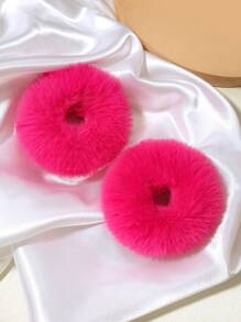 Set de 2 accesorios para el cabello: Coletero esponjoso y anillo de cabello en forma de caracol