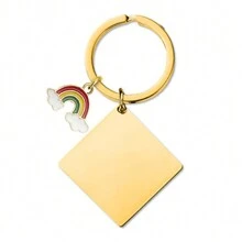 Aangepaste tekst vierkante sleutelhangers roestvrij staal gepersonaliseerde laser gegraveerde letters tag sleutelhanger sieraden geschenken