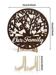 1Pc DIY Biển Gỗ Trưng Bày Cho Cháu Gái Trang Trí Bàn Nhà, Tên Tự Làm Trên Biển Hình Cây Gia Đình Trái Tim, Quà Kỷ Niệm Cho Gia Đình, Quà Tặng Ngày Của Mẹ - Nhiều màu - Xem 9