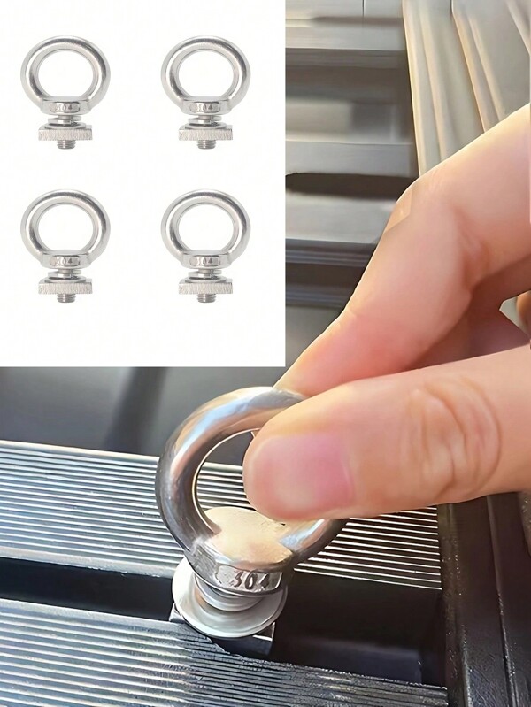 Perno de hebilla de acero inoxidable M8M10 - Apto para portaequipajes de coche, tiendas de campaña, barcos, autocaravanas y vehículos de camping - Grado 304, Grado 4.8, Cobertura de rosca parcial