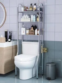 Scaffale a 3 ripiani in acciaio inossidabile per il bagno, scaffale per lavatrice a più livelli, organizzatore magico per il bagno, decorazione estiva per la casa e il ritorno a scuola