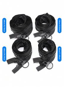 1pc Extra Large Heavy Duty Zipper, 20# Resin Teeth Open-End Zipper, No Lock Puller, Customizable Lengths: 80cm/100cm/150cm/200cm, Suitable For Tents, Bags, Etc. - Black - View 11