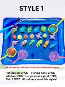 Magnetic Fishing Pool Toy Game, Bathtub Toy With Fishing Rod And Floating Fish, Suitable For 3-6 Years Old Kids Birthday Party Gift, Outdoor Toys, Bath Toys, Toddler Toys, Children Toys