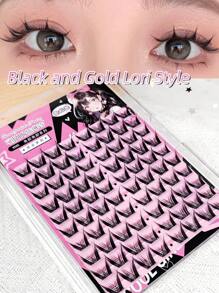 80 件，长度 10-13 毫米，厚度 0.07 毫米，C 卷曲，K-Pop 女团风格睫毛，新款轻盈、自然、华丽，适合富家女，自然外观可重复使用自粘睫毛，具有卷曲度和密度 - C - 查看 7