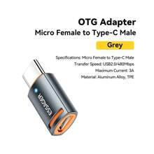 ESSAGER Adattatore OTG 5A, da USB a Type C, convertitore USB, trasmissione ad alta velocità a 5Gbps, per telefono cellulare e computer