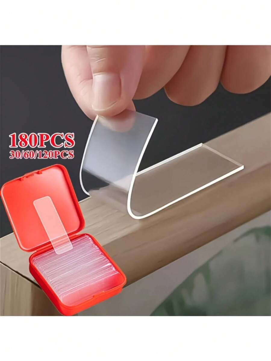 Crochets De Plafond Adhésifs LJAPPLIED - 60 Pièces Transparents 3cm
