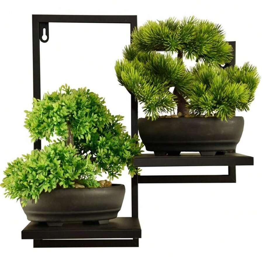 European Style 3-Tier Iron Wall Hanging Flower Pot Rack, Living Room ...