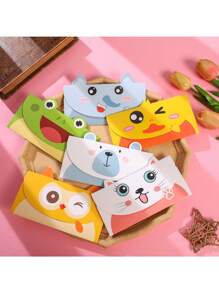 10 张/包可爱卡通创意贺卡可折叠留言卡 - 10pcs/包卡通信封 - 查看 1