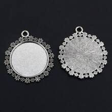 5pcs Fits 30mm Round Cabochons Pendant Blank Base Setting DIY Jewelry Making Accessories Findings - Ancient Silver - View 14