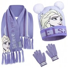 Disney Beanie Hat Scarf And Gloves Set Frozen Gift - one-size - View 1