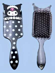 Sanrio 1 pezzo Pettine con cuscinetto d'aria, Pettine decorativo con Kuromi a fumetti carino, adatto a tutti i tipi di capelli