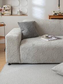 1 buah Sarung Sofa Jacquard Mewah Motif Garis Geometris, Sarung Sofa Minimalis Elastis Satu Bagian, Ramah Hewan Peliharaan, Anti Selip, Anti Kotor, Dapat Dicuci dengan Mesin, Pelindung Sofa untuk Semua Musim, Termasuk 1 buah Sarung Bantal Ukuran 45*45cm - Light Grey - View 11