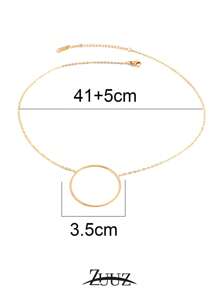 1pc Minimalist Stainless Steel Necklaces Fashion 18K Gold Plated Round Star Heart Charm Necklace Choker Women Girls Collares Necklace Female Jewelry Best Friend Gifts