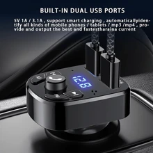 Lecteur MP3 pour voiture, chargeur rapide double USB, récepteur Bluetooth FM, compatible Bluetooth 5.0, émetteur FM, clé USB, kit pour voiture