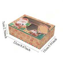 1/3/9/12pcs Christmas Gift Boxes With Transparent Window - 3 Styles Available, Holiday Kraft Paper Packaging Containers, Suitable For Packaging Various Gifts To Give To Your Family, Friends And Neighbors, Holiday Designs With Snowflakes, Trees And Cozy Cottages, Sturdy Paper Structure | Vintage Holiday Design | Christmas Gift Boxes, Christmas Decorations