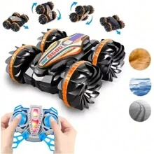 Coche de control remoto de juguete anfibio para niños, juguete interactivo entre padres e hijos - Naranja - Ver 1