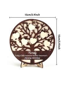 1Pc DIY Biển Gỗ Trưng Bày Cho Cháu Gái Trang Trí Bàn Nhà, Tên Tự Làm Trên Biển Hình Cây Gia Đình Trái Tim, Quà Kỷ Niệm Cho Gia Đình, Quà Tặng Ngày Của Mẹ - Nhiều màu - Xem 10