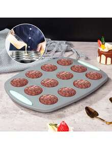 1 pieza Molde de silicona gris para pastel de gasa rectangular redondo resistente a altas temperaturas Bandeja de horneado Juego de moldes para pan tostado y donas - Gris - Ver 3