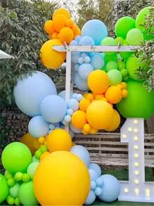 5-18 Inch Balloons In Red, Black, White, Blue, Pink, Green, Purple And Other Colors, Suitable For Birthday Party, Wedding, Anniversary, Valentine's Day, Baby Shower, Bachelorette Party And Other Celebrations And Party Decorations, Photo Props - Multicolor - View 7