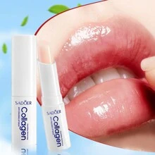 2支装胶原蛋白润唇膏，减少唇纹，防止脱皮和干燥，滋润滋养，提亮唇色 - 白色 - 查看 1