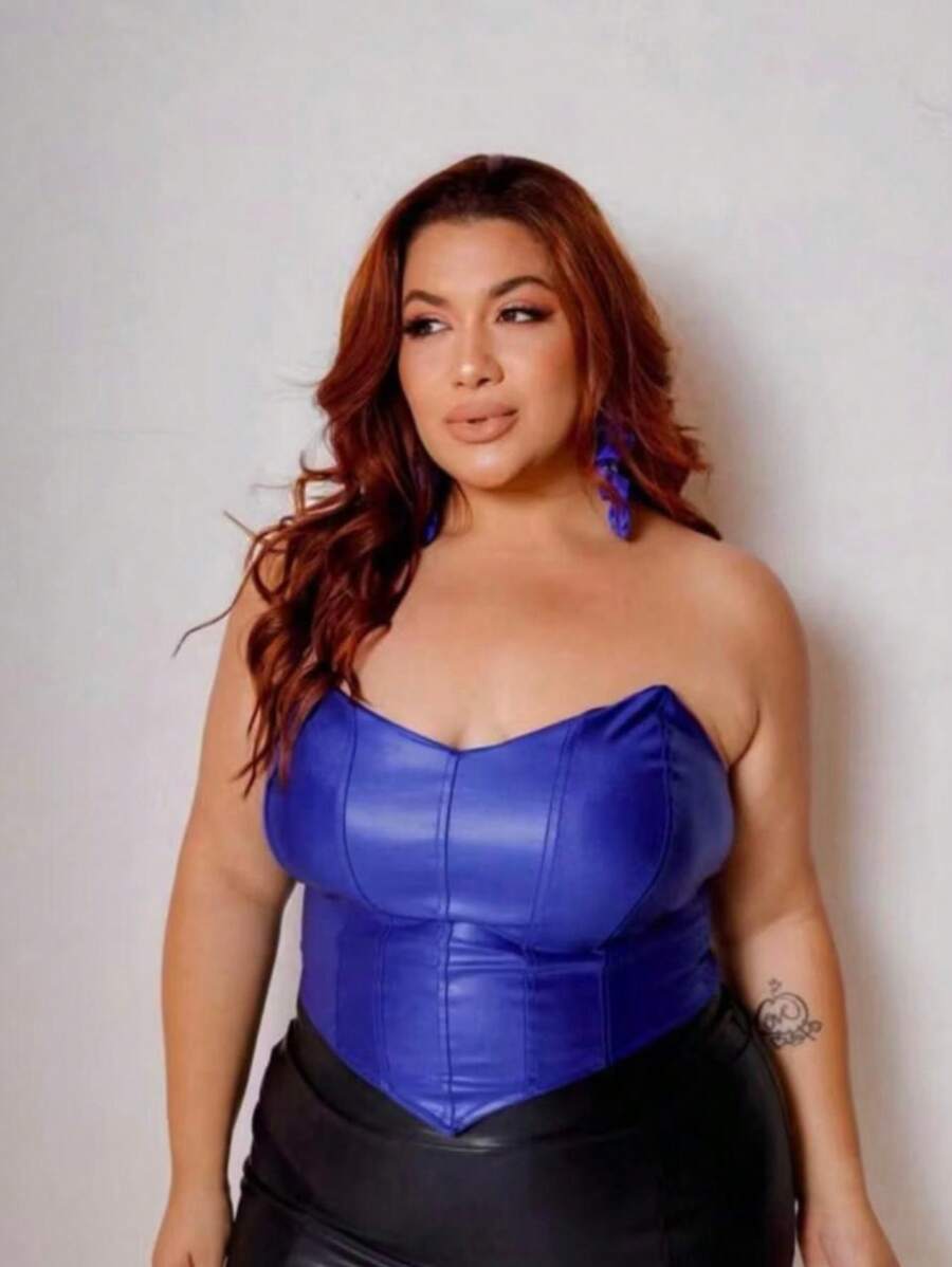 Top Corselet Cropped Plus Size