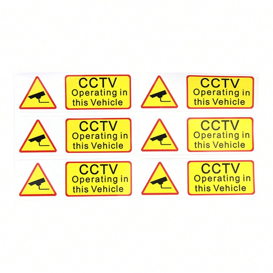 4 Pieces CCTV Sign CCTV In Operation Sign CCTV Stickers Self Adhesive 4-pieces-cctv-sign-cctv-in-operation-sign-cctv-stickers-self-adhesive