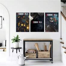 Póster autoadhesivo sin marco de la colección residencial y civil de videojuegos clásicos y populares de impresión y pintura mural, diseño autoadhesivo, fácil de instalar para decoración del hogar y sala de juegos