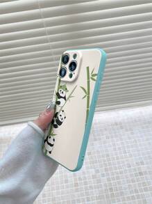 1 carcasă de telefon mată cu design drăguț cu panda, mentă, compatibilă cu 16/Redmi/VIVO/OPPO